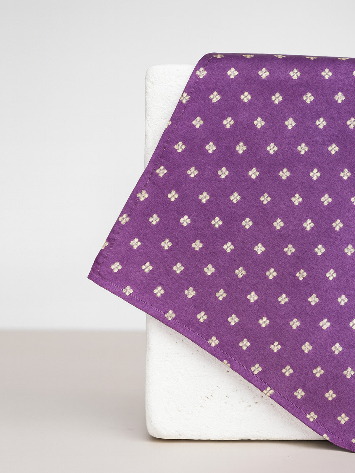 Handwoven Purple Georgette Pocket Square