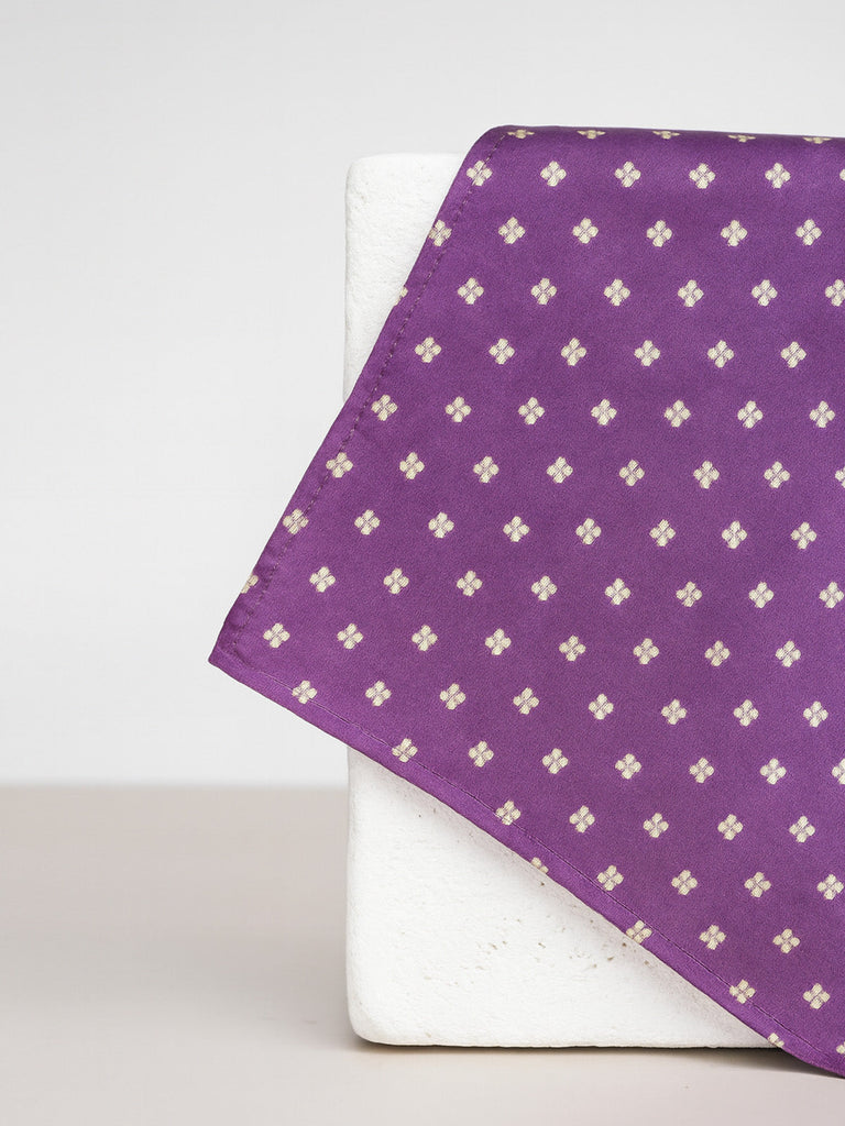 Handwoven Purple Georgette Pocket Square