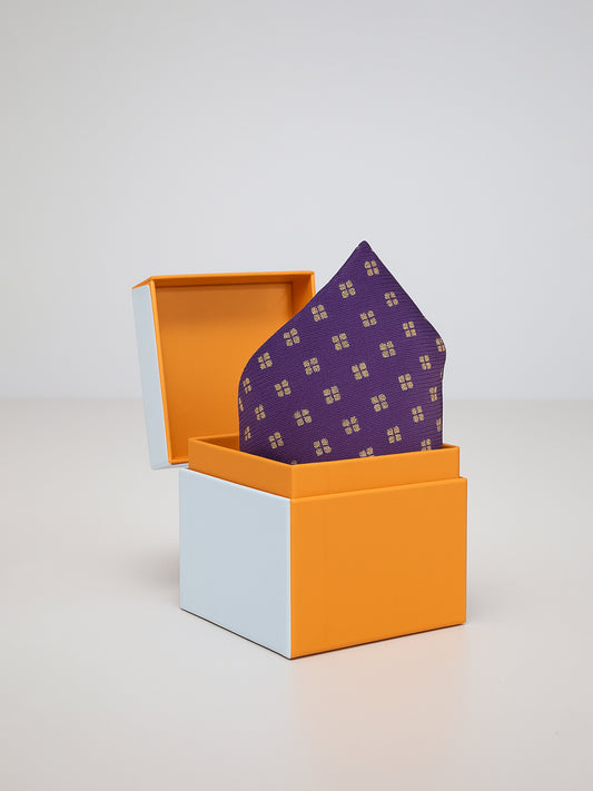Handwoven Purple Georgette Pocket Square