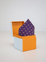 Handwoven Purple Georgette Pocket Square