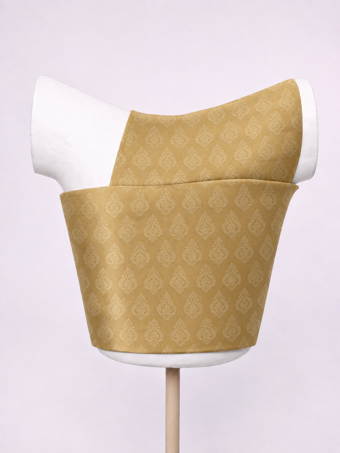 Handwoven Antique Gold Cutwork Blouse Fabric