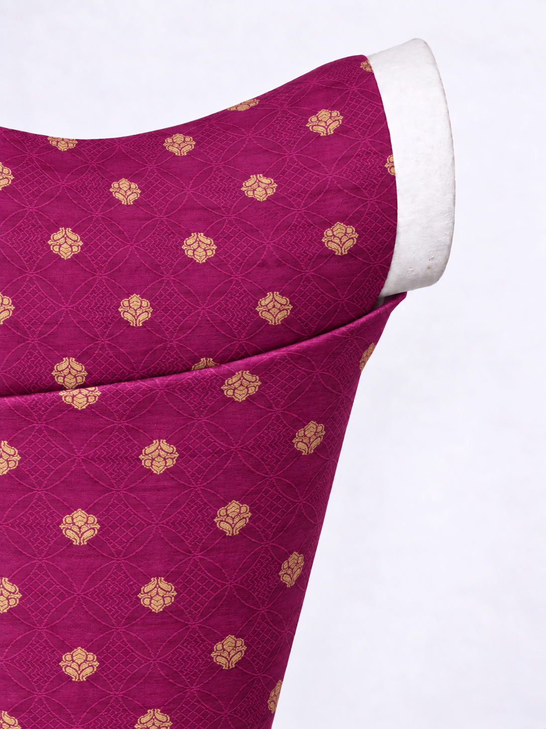 Handwoven Deep Purple Cutwork Blouse Fabric