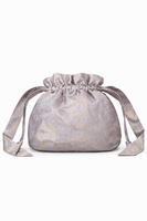 Handwoven Grey Banarasi Potli