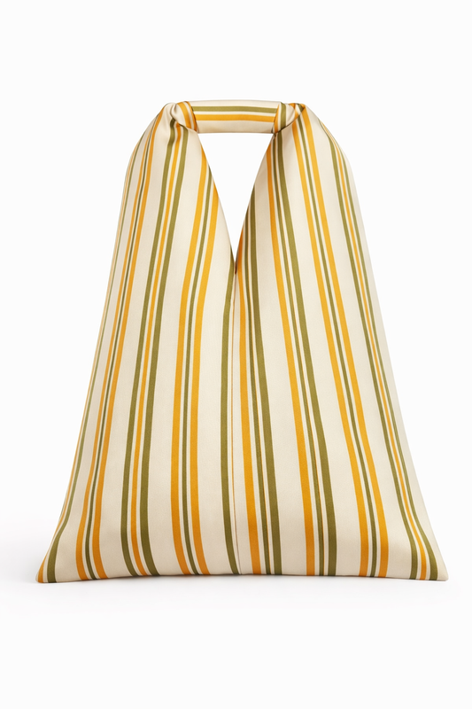 Handwoven Striped Banarasi Potli