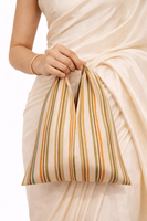Handwoven Striped Banarasi Potli