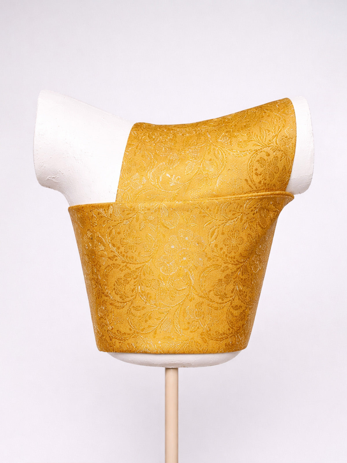 Handwoven Mustard Yellow Banarasi Cutwork