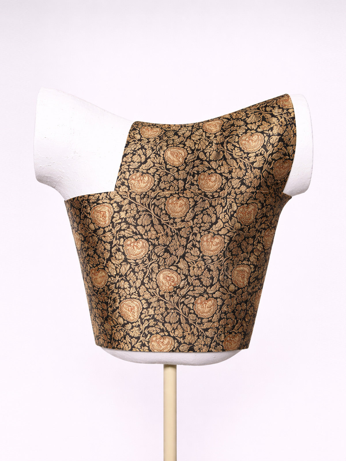 Handwoven Black & Gold Phekwa Banarasi