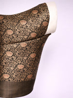 Handwoven Black & Gold Phekwa Banarasi