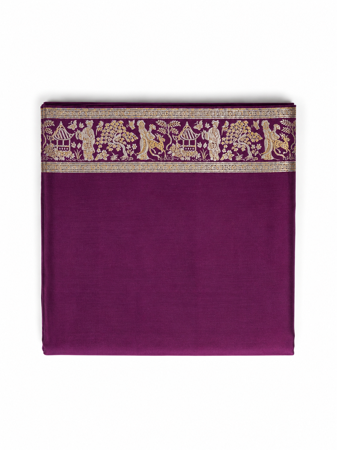 Alia Bhatt in Handwoven Purple Cheena Cheeni Emboss Saree
