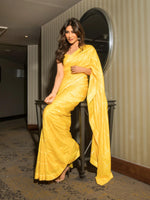 Yellow Crossword Saree