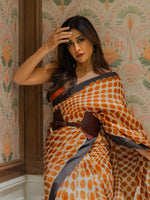 Ochre Poppy Saree