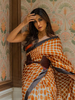Ochre Poppy Saree