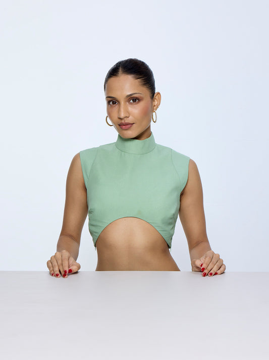 Dusty Green Blouse from Palak X Ekaya