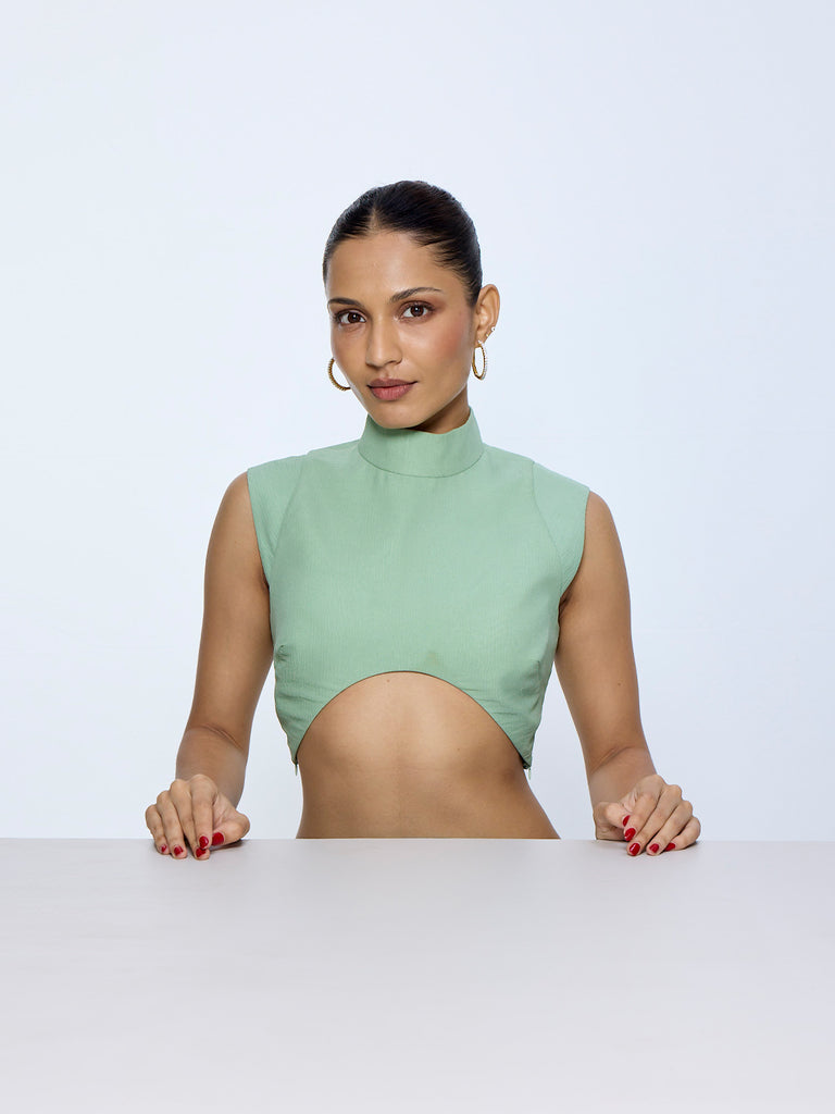 Dusty Green Blouse from Palak X Ekaya