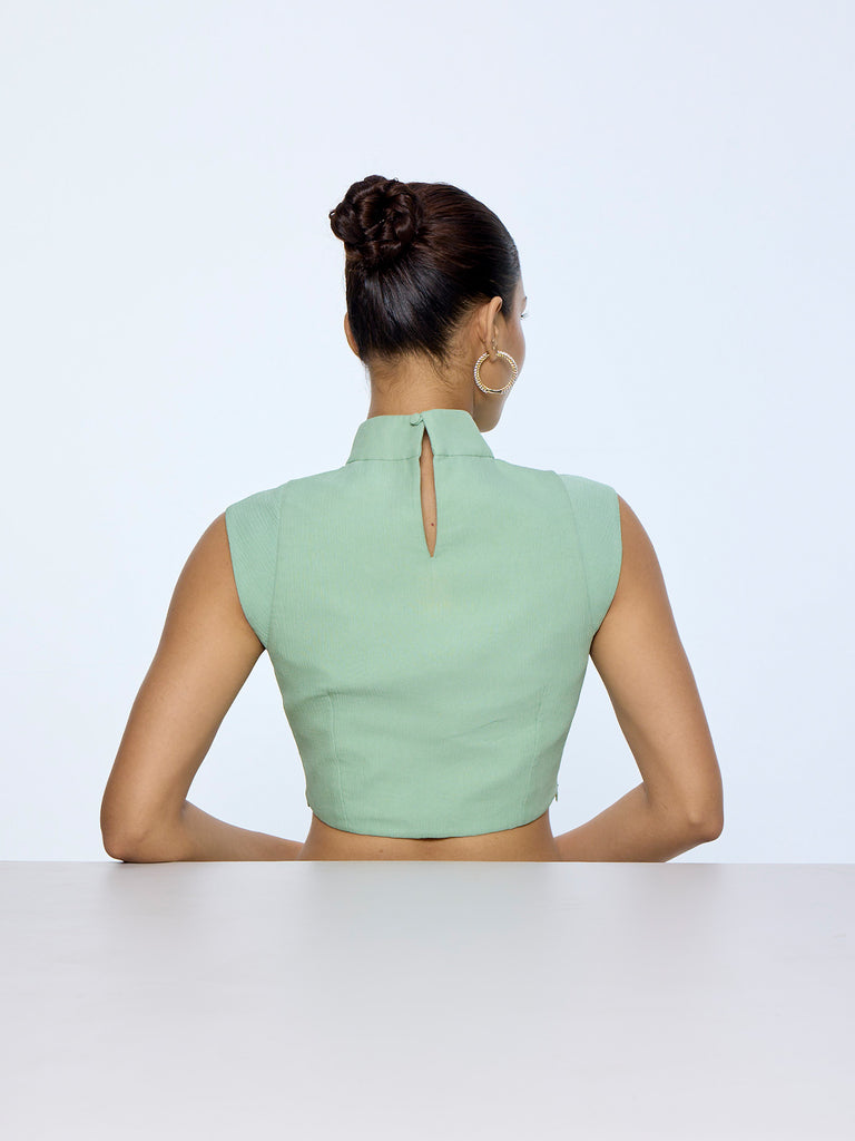 Dusty Green Blouse from Palak X Ekaya