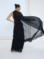 Handwoven Black Chiffon Cape
