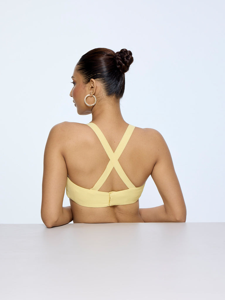 Handwoven Lemon Yellow Blouse from Palak X Ekaya