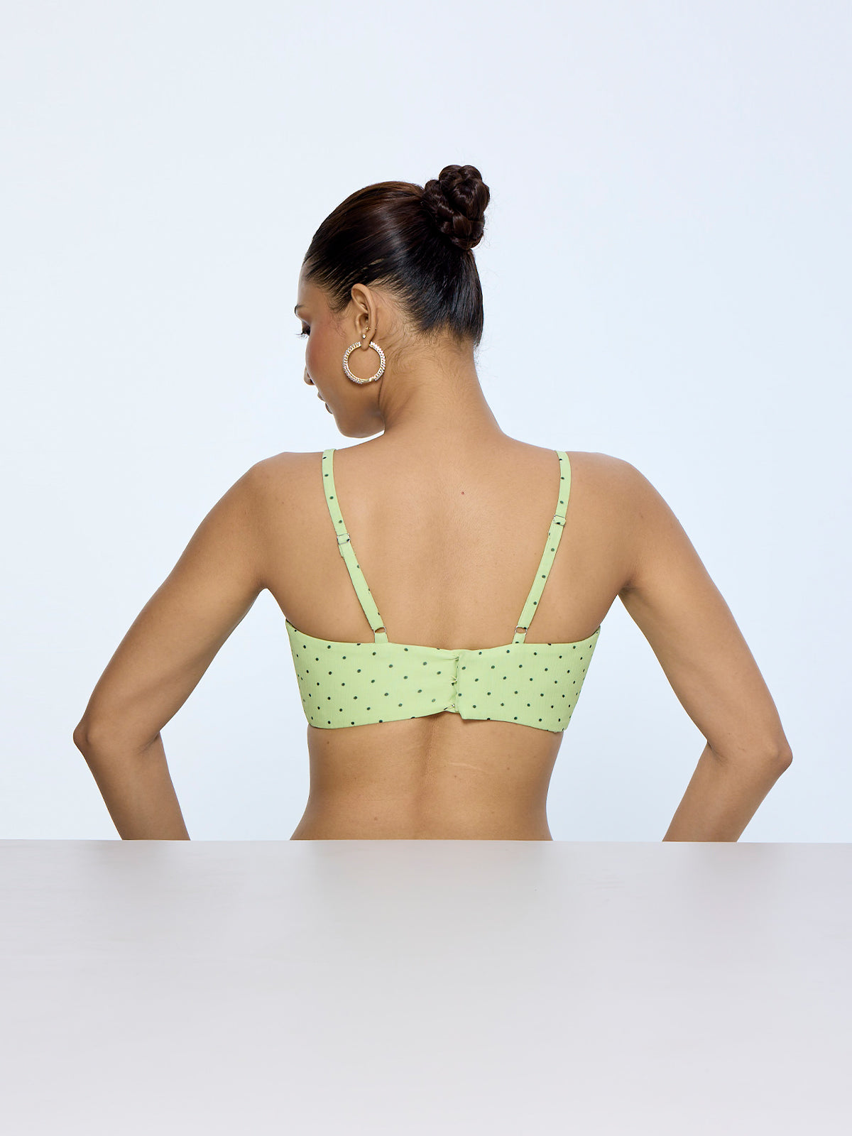 Lemon Yellow Polka Dot Blouse from Palak X Ekaya