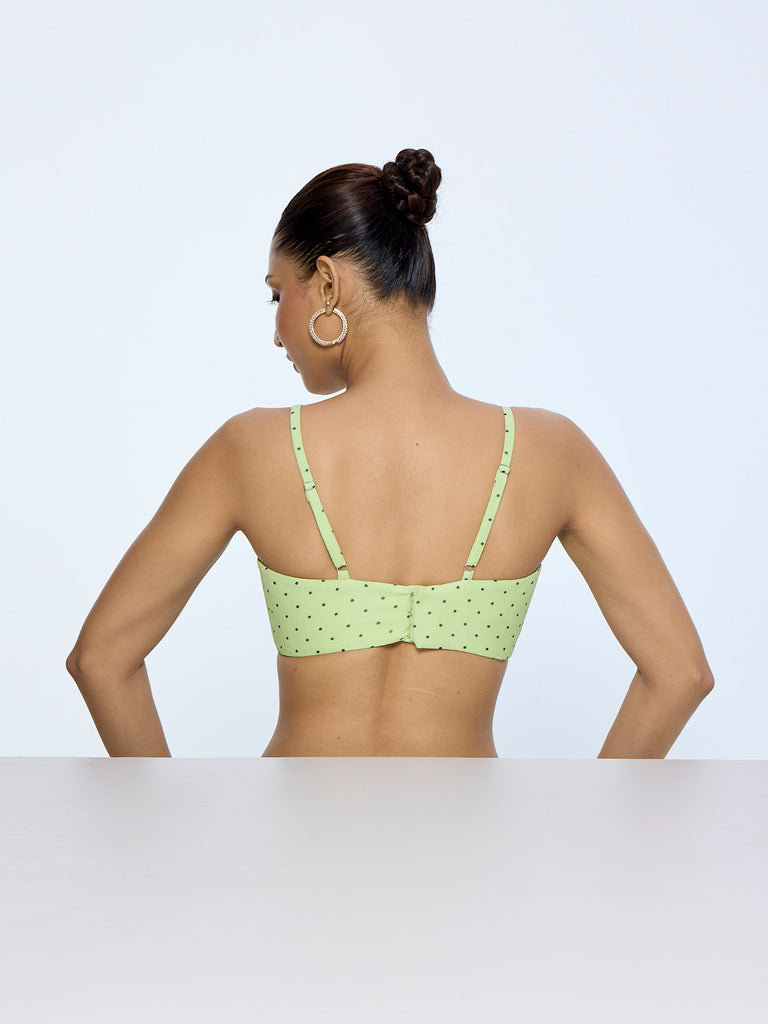 Lemon Yellow Polka Dot Blouse from Palak X Ekaya