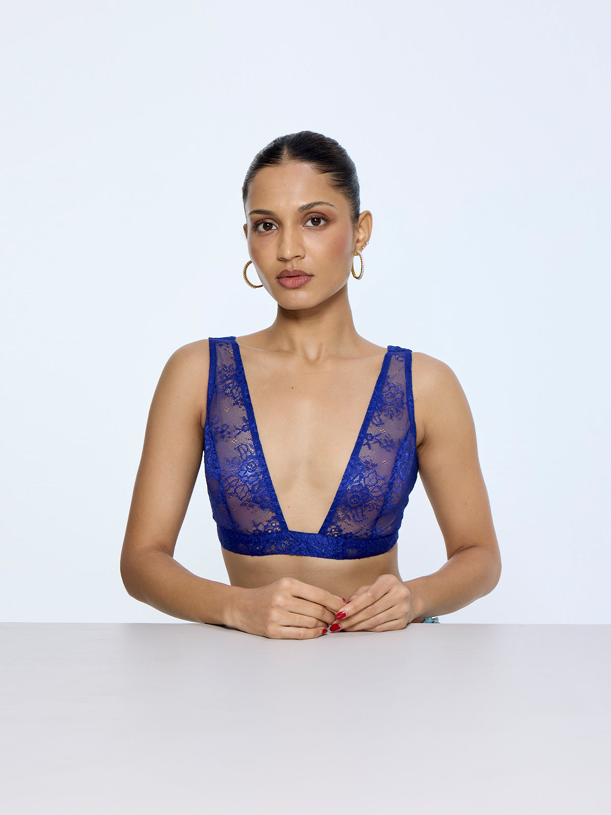 Deep Blue Chantilly Blouse from Palak X Ekaya