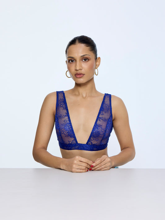 Deep Blue Chantilly Blouse from Palak X Ekaya