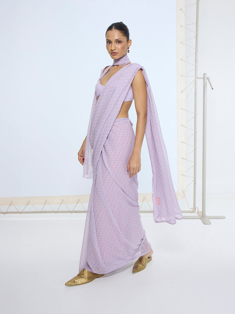 Lavender Dotted Neck-Tie