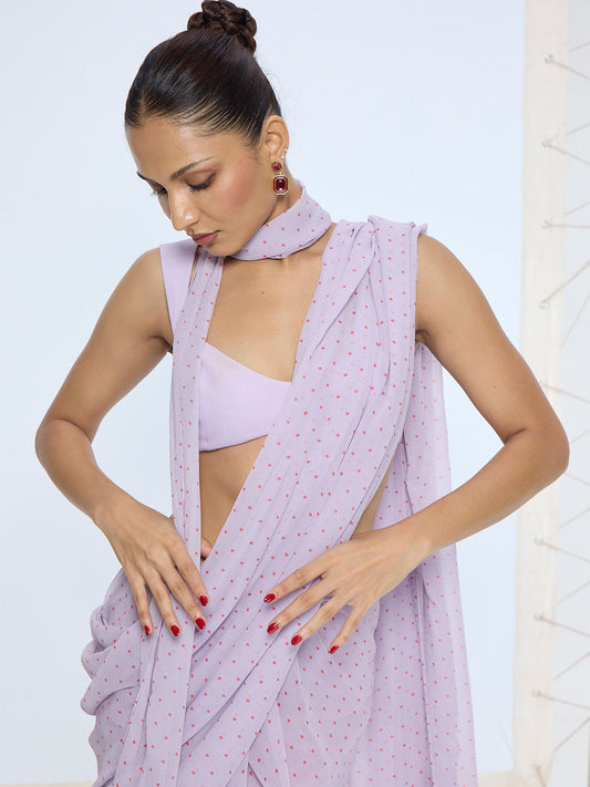 Lavender Dotted Neck-Tie