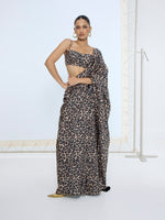 The Cheetah Print Saree