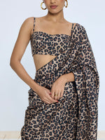 The Cheetah Print Saree