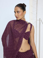 Maroon Polka Dot Dupatta