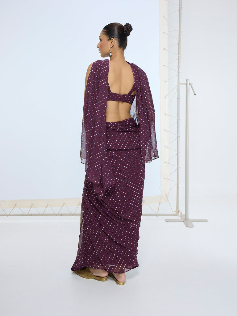 Maroon Polka Dot Dupatta