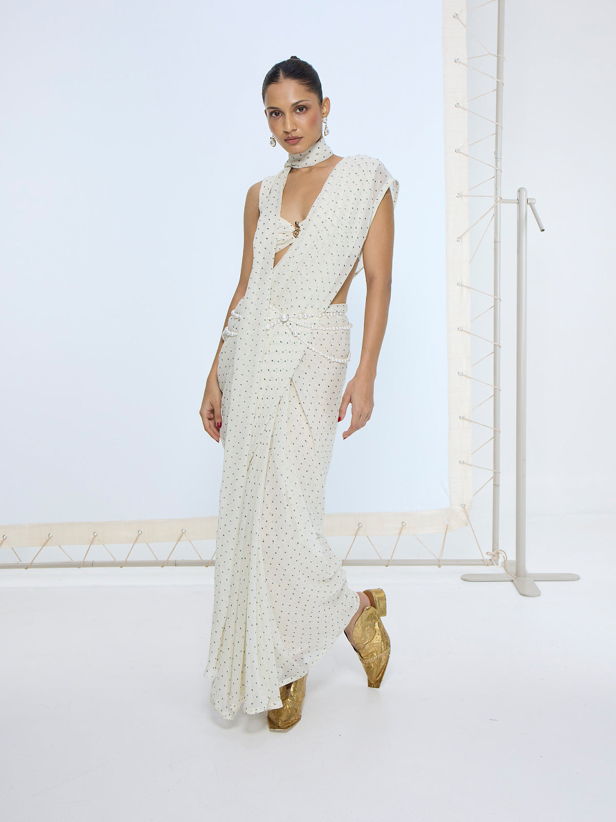 White Dotted Neck-Tie