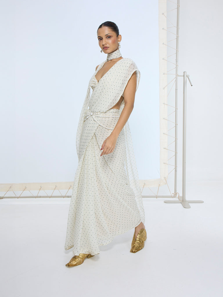 White Dotted Neck-Tie