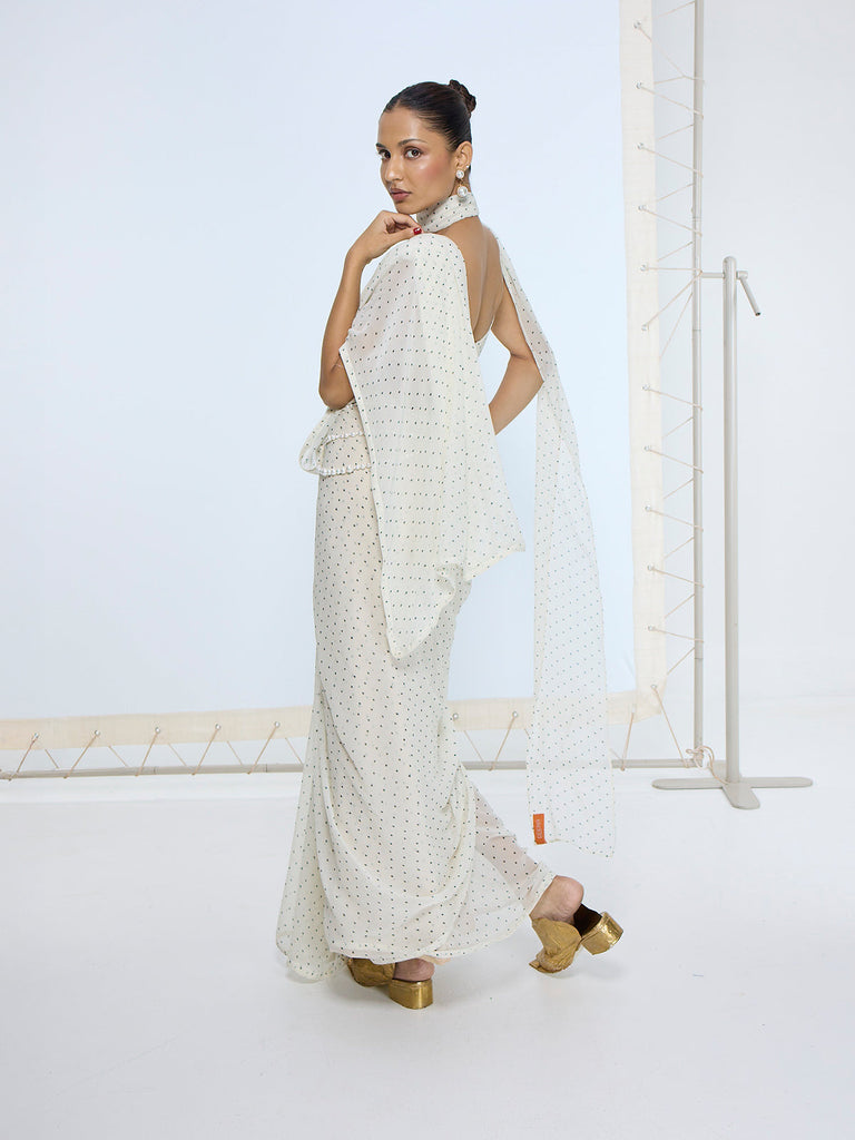 White Dotted Neck-Tie