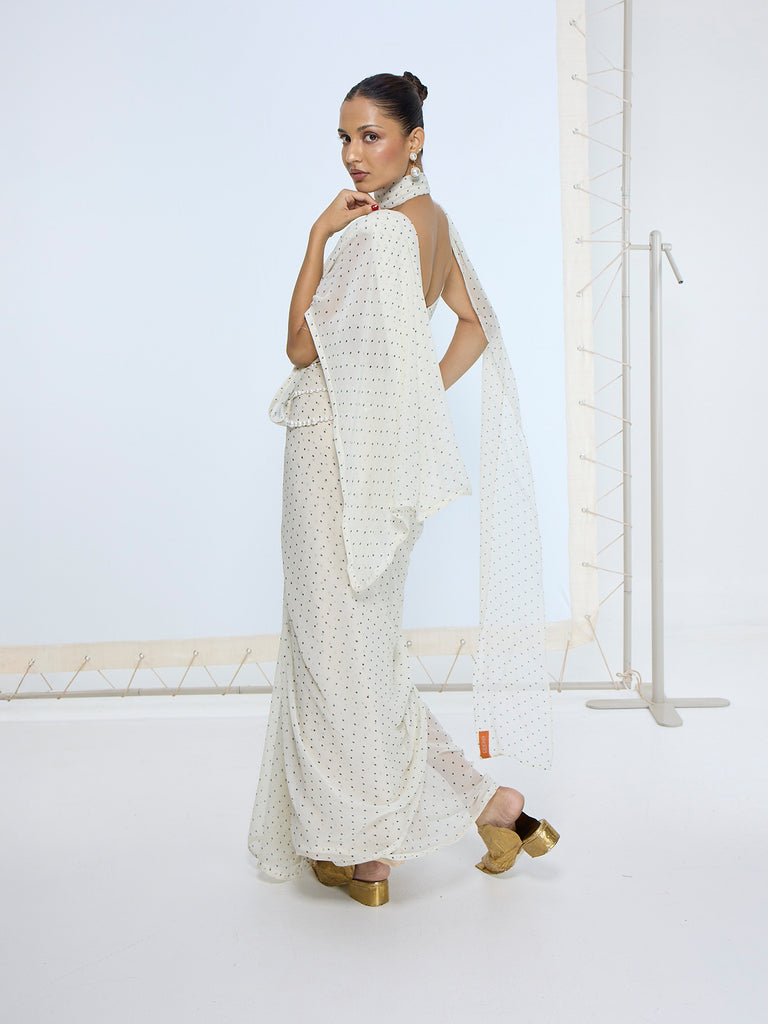 White Dotted Neck-Tie