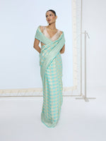 The Teal Blue Gerum Saree