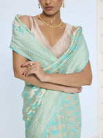 The Teal Blue Gerum Saree