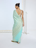 The Teal Blue Gerum Saree