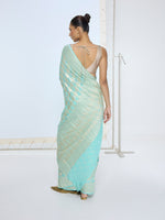 The Teal Blue Gerum Saree