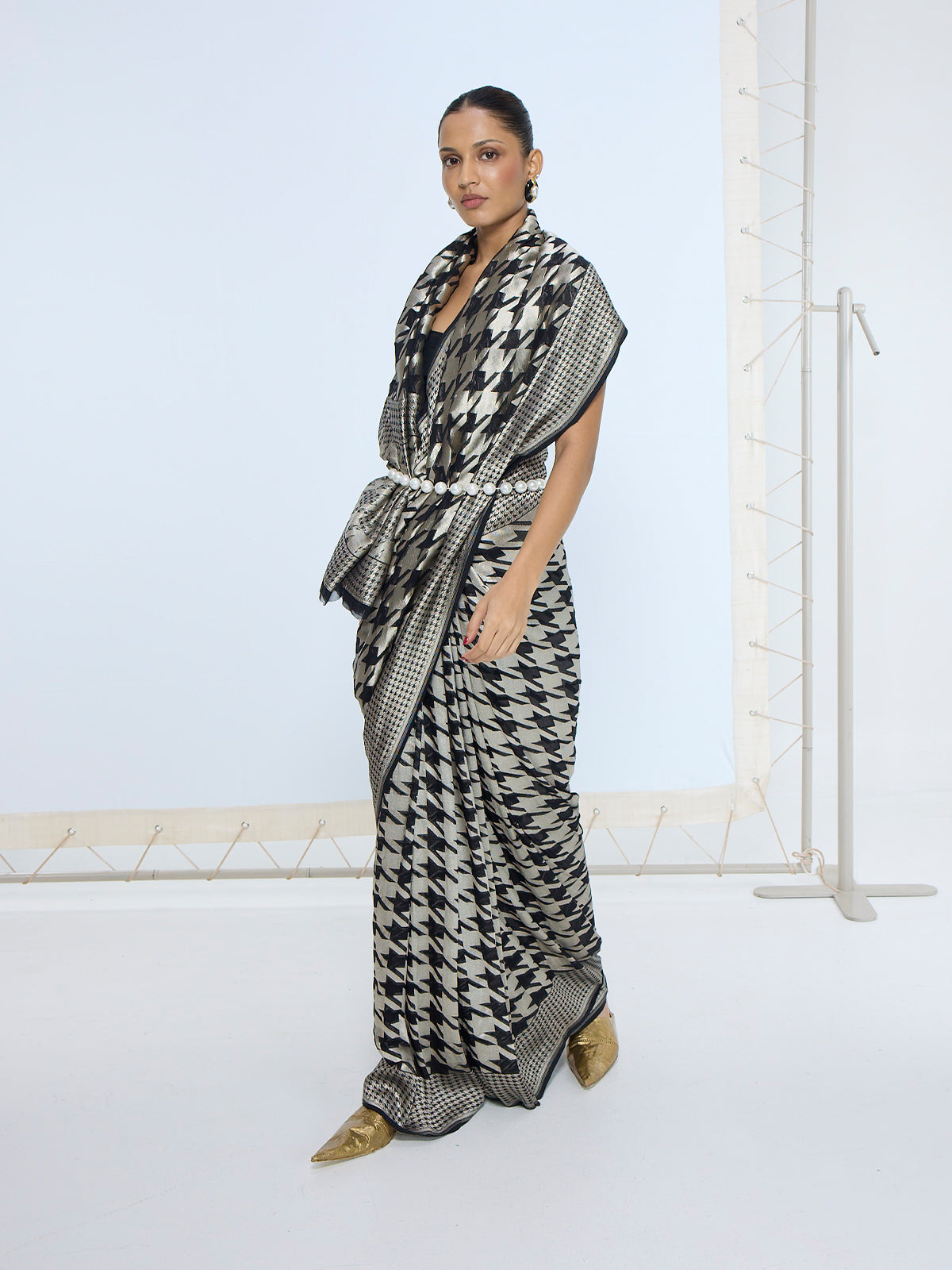 The Midnight Gerum Saree