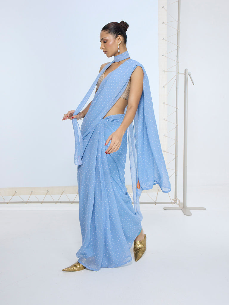 Baby Blue Dotted Neck-Tie