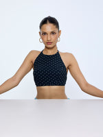 Black Polka Dot Blouse from Palak X Ekaya