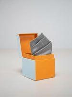 Handwoven Stone Grey Georgette Pocket Square