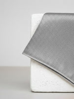 Handwoven Stone Grey Georgette Pocket Square