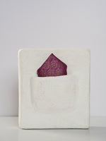 Handwoven Purple Silk Pocket Square