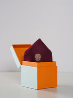 Handwoven Maroon Silk Pocket Square