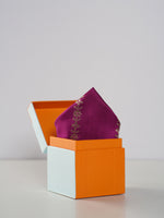 Handwoven Magenta Silk Pocket Square