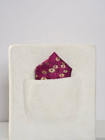 Handwoven Magenta Silk Pocket Square
