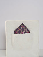 Handwoven Blue Silk Pocket Square