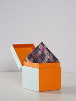 Handwoven Blue Silk Pocket Square